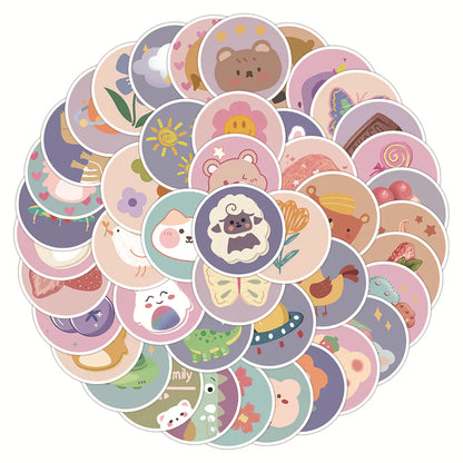 60 PCS Cartoon Stickers for DIY Notebooks & Suitcases