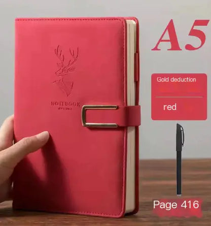 Ultrathin A5 Soft Leather Notebook for Business Use