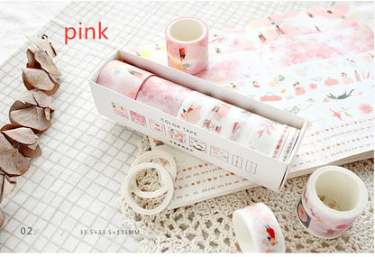 Washi Tape Set for DIY Journals and Scrapbooks (8 Rolls)